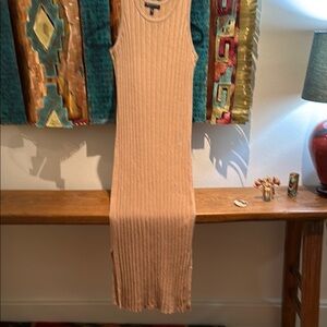 Banana Republic Pink Pleated Sheath Midi Dress